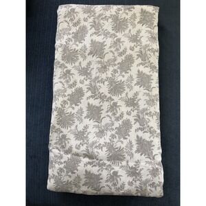 Raymond Waites Queen Size Flat Sheet Floral Gray White Cotton Sateen 2014 Soft